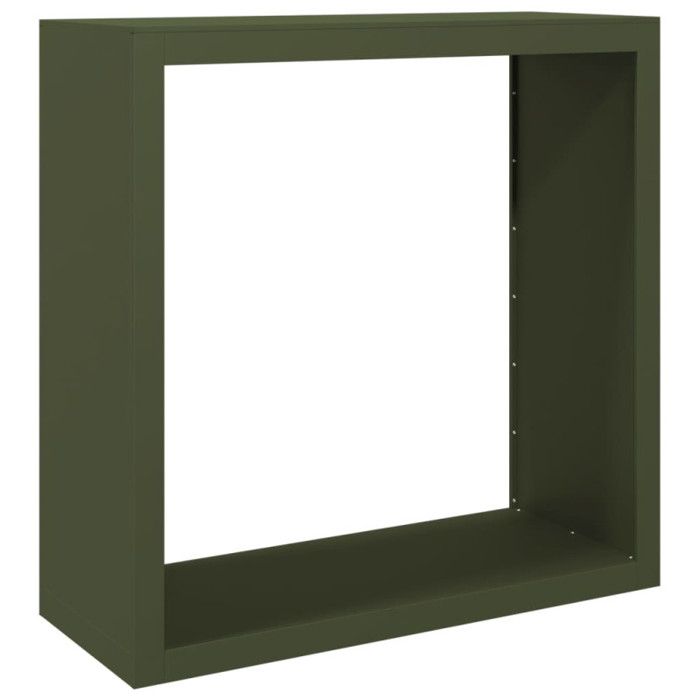 VidaXL Portant de bois de chauffage vert 100x40x100 cm acier, magasin de bûches, porte-bûches de cheminée, support de 850971