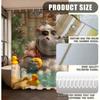 Hippo Bath Time Printed Shower Curtain Funny Animal Artwork For Relaxing Bathroom Decor
