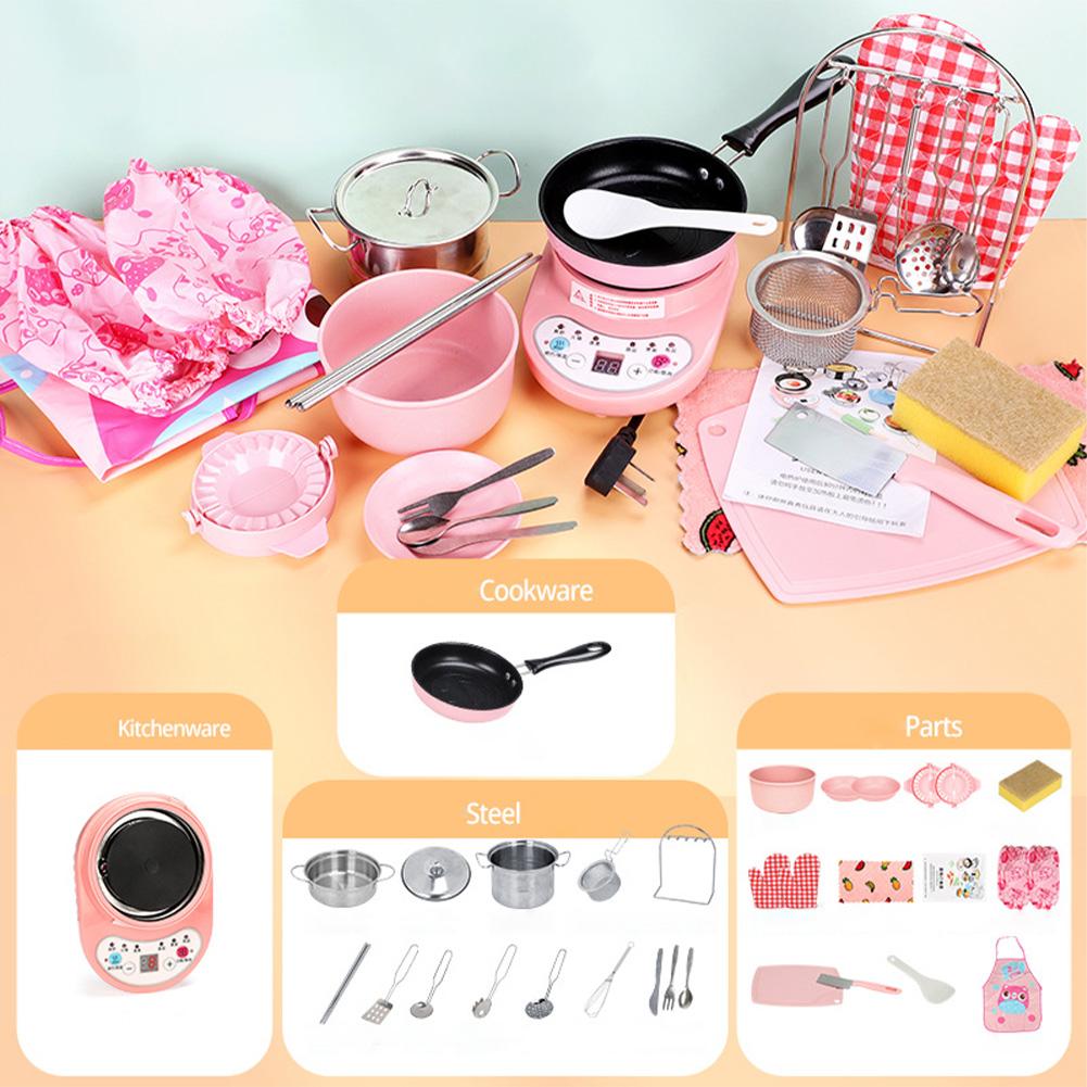 

Набір кухонних іграшок для дітей Міні-імітація кухонного посуду з нержавіючої сталі Розвиваючі іграшки Подарунки для хлопчиків та дівчаток 33-piece set