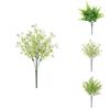 Plastic Grass Bundle With Silk Flowers For Home Decor And Wall Arrangements