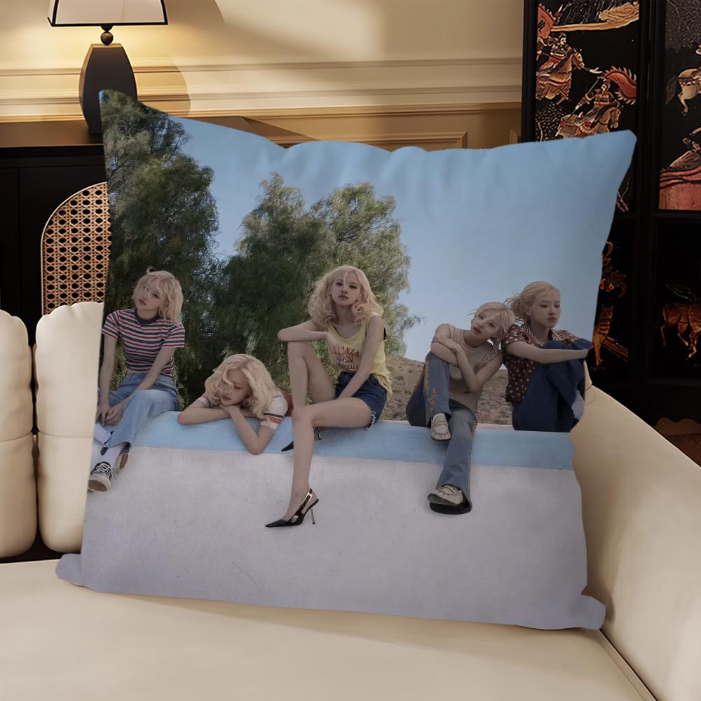 Hot Singer Bruno Mars Apt-RoseEs Music Pillow Case Sofa Living Room Headboard Bedroom Backrest Cushion Square Cushion Nap Time