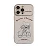Korean Style Ins Leather Bear Suitable for IPhone14 Apple 16 Mobile Phone Case 15pro Max Super Cute 11 Fresh
