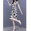 Floral Print Short Sleeve Dress for Petite Women