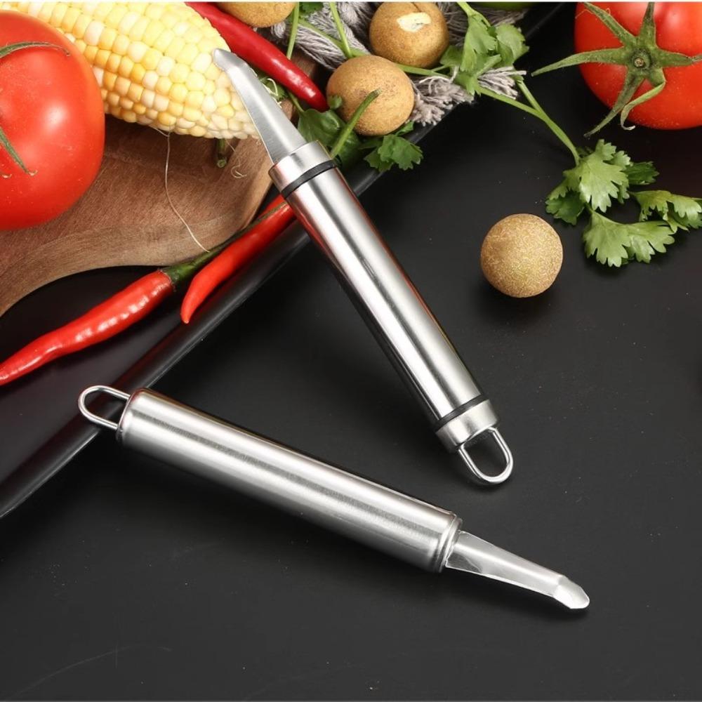 Stainless Steel Longan Corer Handheld Shrimp Line Digger Cherry Core Remover Restaurant