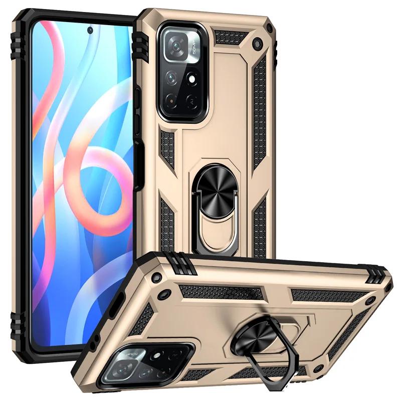 Shockproof Armor Bumper Case pro Xiaomi Redmi Note 12 11 11S 10 9 Pro Max 11T 10T 11A 12C 10C 10S 5G A1 X4 X5 kovový kryt kroužku