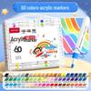 Washable Non-Bleeding Acrylic Markers for Kids - Stackable, Watercolor Pens for Elementary Students