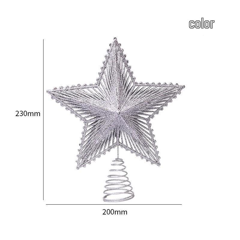 2024 Christmas Tree Topper: 3D Hollow Radiating Five-Pointed Star Decoration