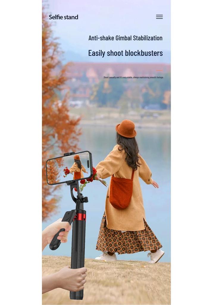 X18 Bluetooth Selfie Stick: Handheld Anti-shake Shooting Stand with Four-legged Live Broadcast Feature
