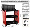 Bolin Three-Layer Mobile Tool Cart with Steering Brake and Storage