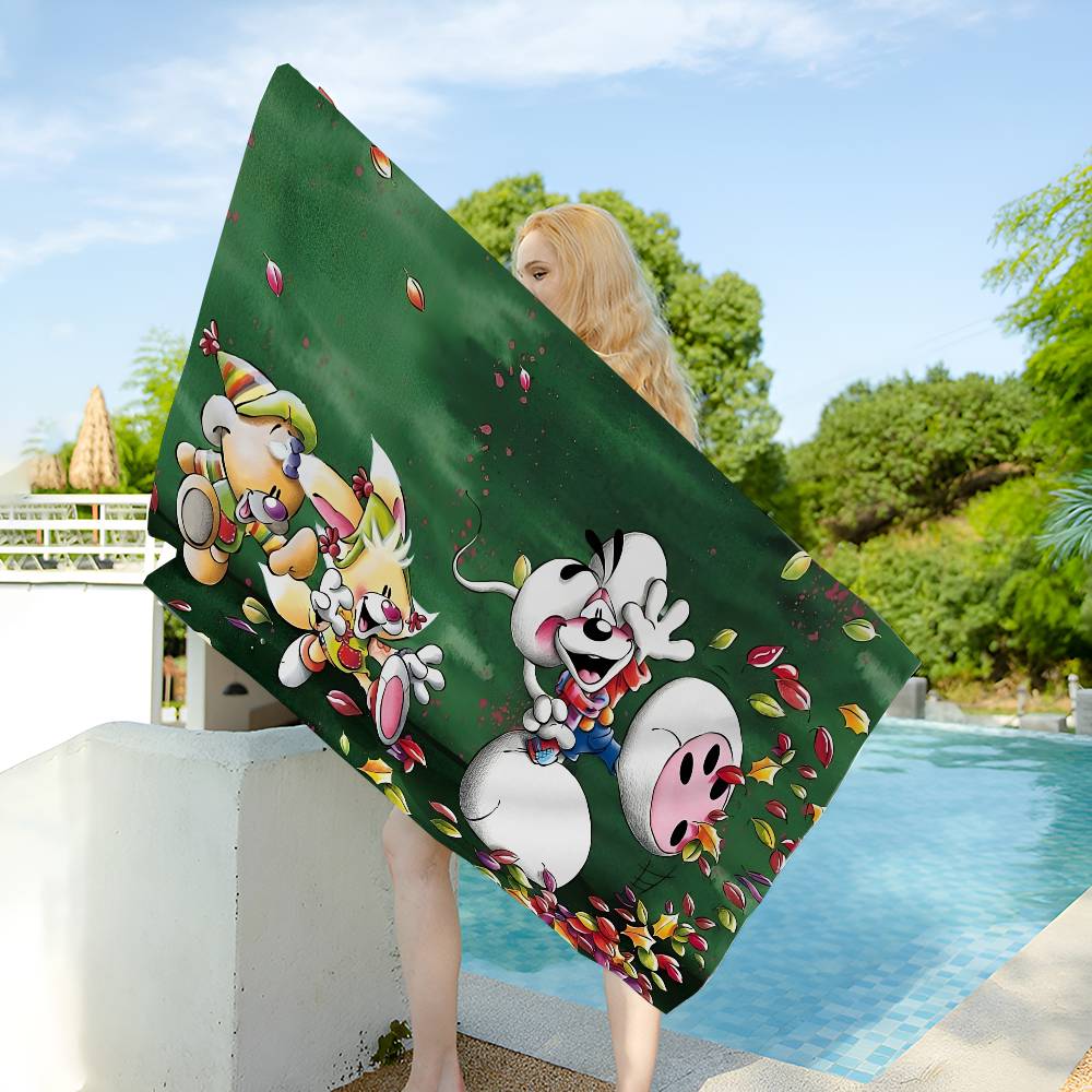 Popular Character D-Diddl Microfiber Beach Towel Absorbent Quick Dry Soft Yoga Swimming Resort Mountain Climbing Towel