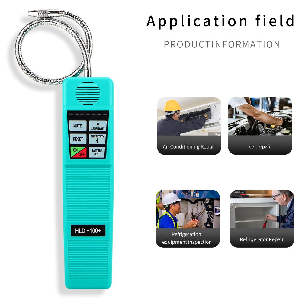 Smart Halogen Leak Detector Freon Gas Leak Detector HLD-100+ Gas Analyzer Refrigerant Leakage Tester for R410A R134A HVAC Test