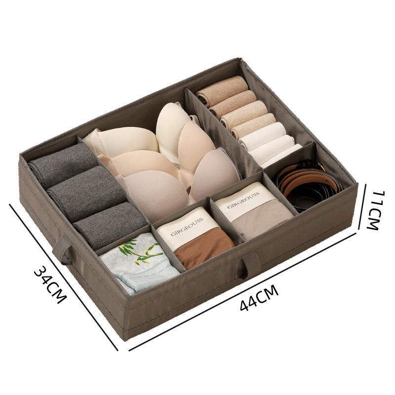 Closet Drawer Organizer Box Foldable Underwear Organizer Box Multiple Lattices Separated Sock Bra Storage Drawer  Save Space