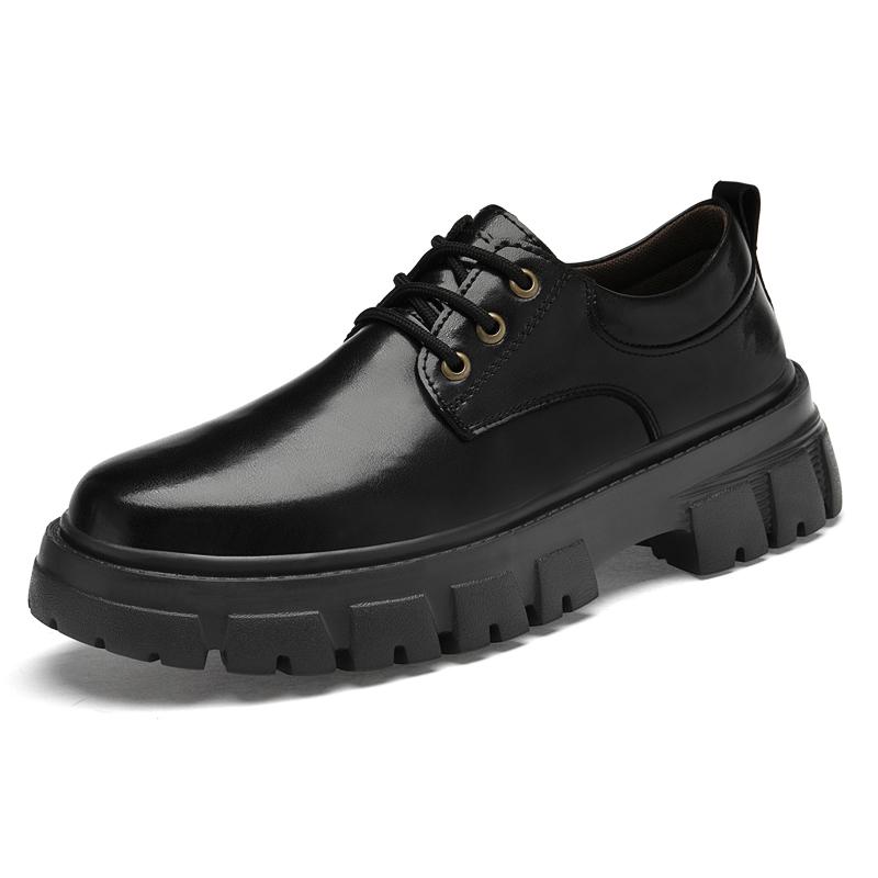 Italienische Herren Freizeitschuhe Leder Dicke Sohle Trendig Alleskönner Echtes Leder Business Schuhe Outdoor Designer Oxford Schuhe