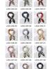 Retro Color Block Crinkled Square Scarf - 70cm Pleated Neckerchief in Imitation Silk for Women