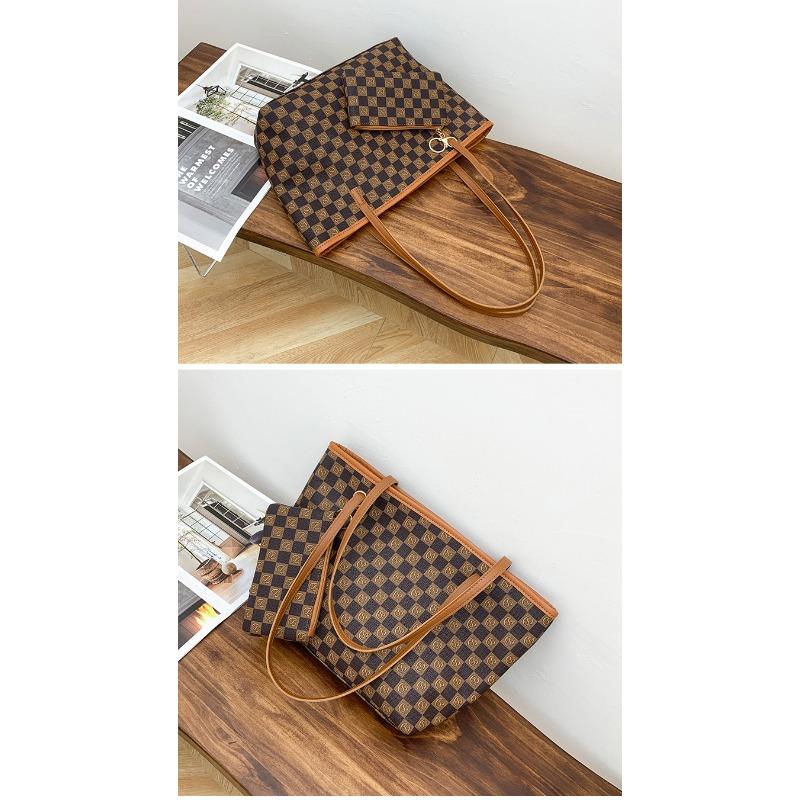 Borsa a mano scozzese vintage, Borsa da donna, Borsa a spalla di grande capacità