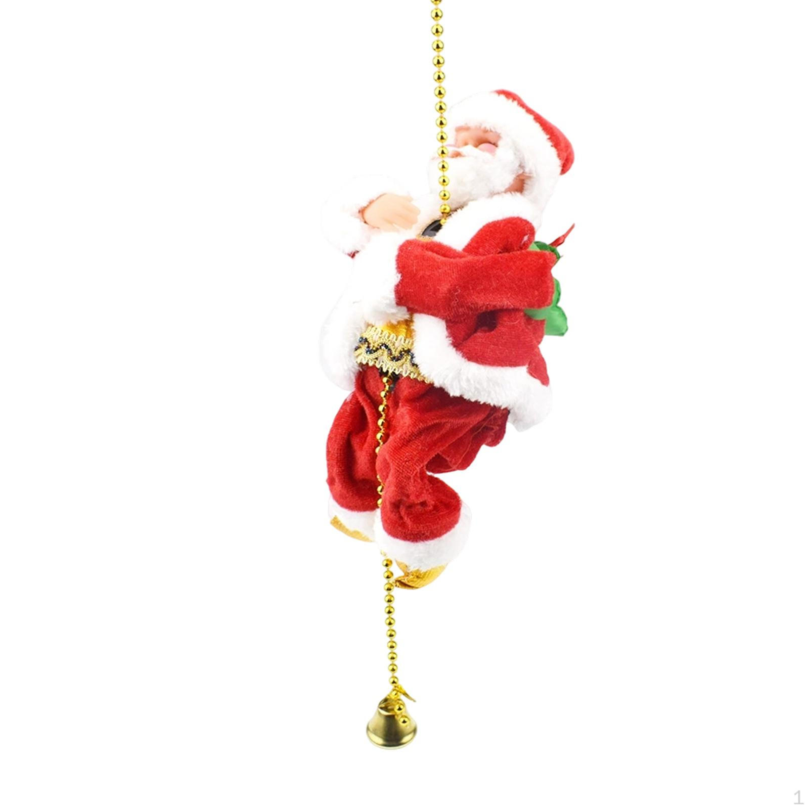 

Electric Climbing Rope Santa Claus Christmas Ornament Animated on Beads for Indoor