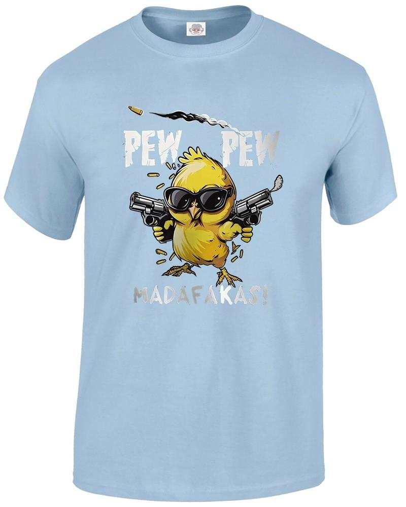 New pew pew madafakas tshirt crazy duck funny novelty retro xmas gift tee top