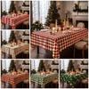 100*140cm Christmas Tablecloth Washable Heat-Resistant Xmas Party Table Runner Thickened Table Cloth Home/Christmas Decoration