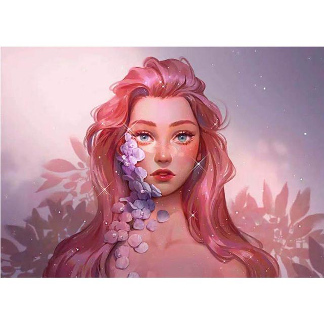 Full 5D Diamond Painting Beautiful Girl DIY Diamond Embroidery Diamond Mosaic Cross Stitch Kits Home Decor Gift