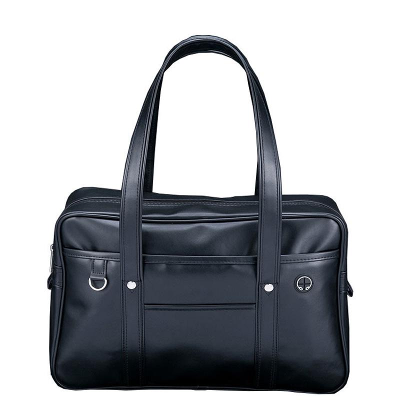 Sac à Bandoulière ÉTOILES VOLANTES Mode Japonaise Étudiant Uniforme JK Sac pour Filles Sac d'École en PU Cuir Résistant à l'Usure Sac Bandoulière 40cmX26cmX14.5cm noir