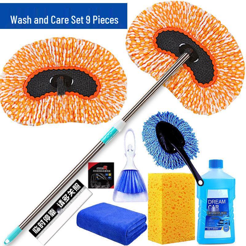 Telescopic Car Wash Mop with Long Handle - Car Cleaning Brush