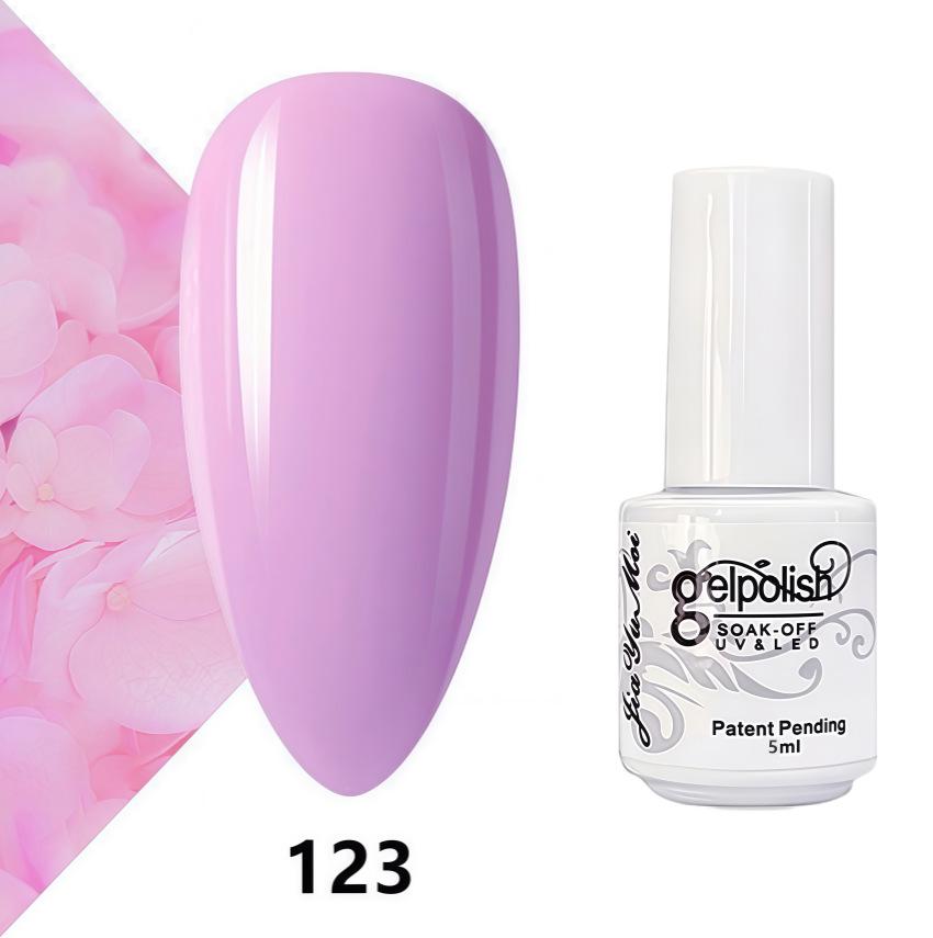 GELPOLISH Nail Art Set: Base, Top Coat, Transparent & White Gel Polishes