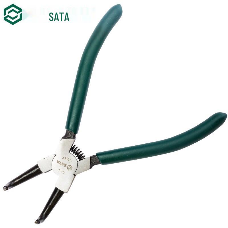 SATA German-Style Internal Bent-Nose Circlip Pliers 7 inch