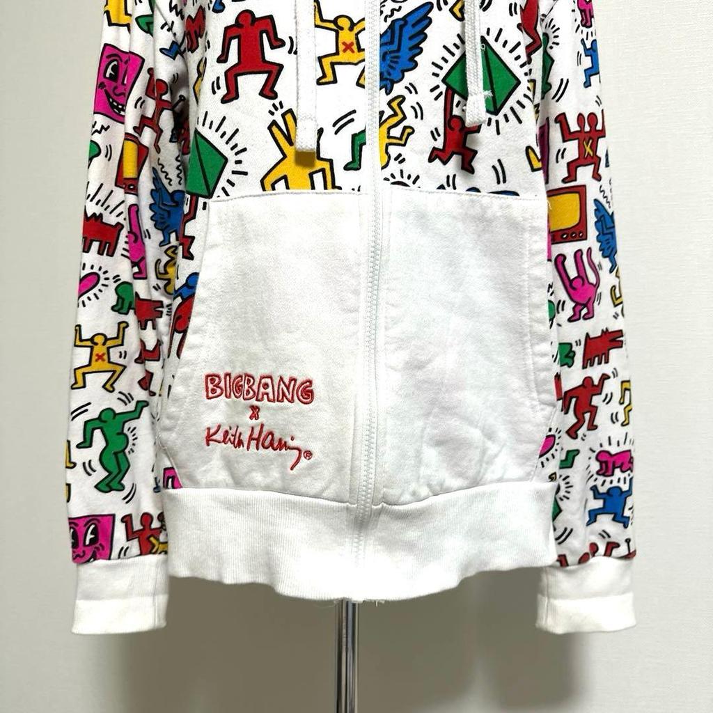 [USED] BIGBANG×Keith Haring Zip-up Hoodie M Colorful