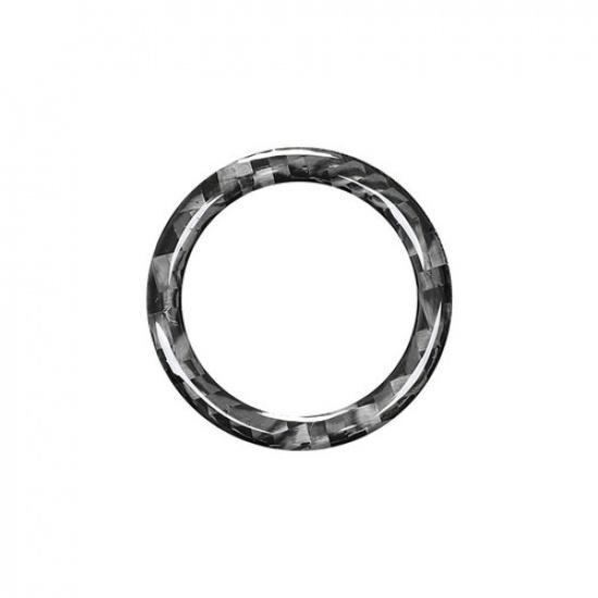 Carbon Fiber Car Start Button Ring Trim Sticker For BMW 3 Series E90 E92 LB