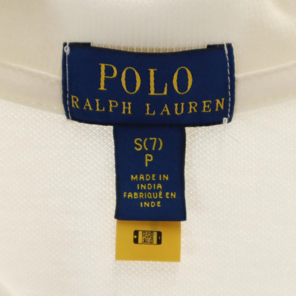 Polo Ralph Lauren Embroidery Short Sleeve Polo Shirt S7 White System Kid's Used