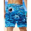 Fashion Men's Casual Beach Pants 3D Casual Color Printing Casual 3D Shorts