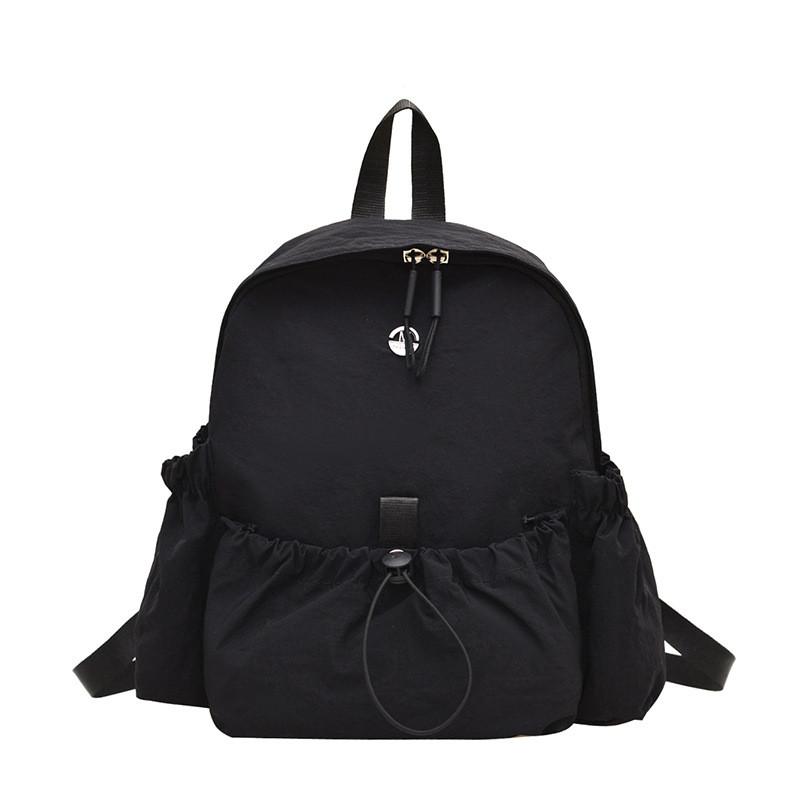 Urban Style Nylon Backpack With Zipper Closure And Mobile Pocket For Work And School чёрный