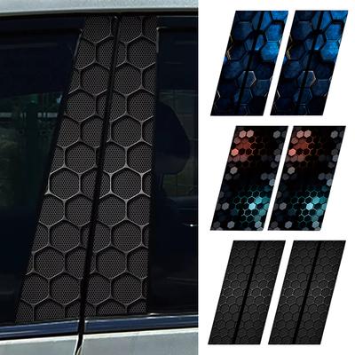2 szt. Wodoodporna Naklejka na Słupek B Samochodu Do Honeycomb DIY Naklejka na Słupek Drzwi Samochodu Naklejki Dekoracyjne AutowwwZewnętrznewwwAkcesoria