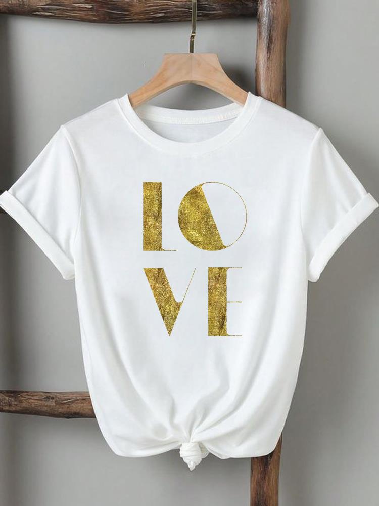 Love Heart Trend Îmbrăcăminte drăguță Tricou cu imprimare 3D Femei Tricouri cu mânecă scurtă Moda Casual T Top