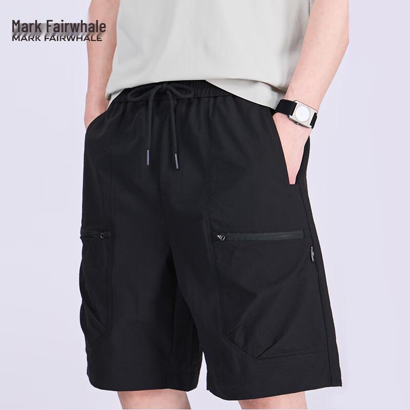 Mark Fairwhale Men s Loose Workwear Texture Casual Shorts 180/3XL