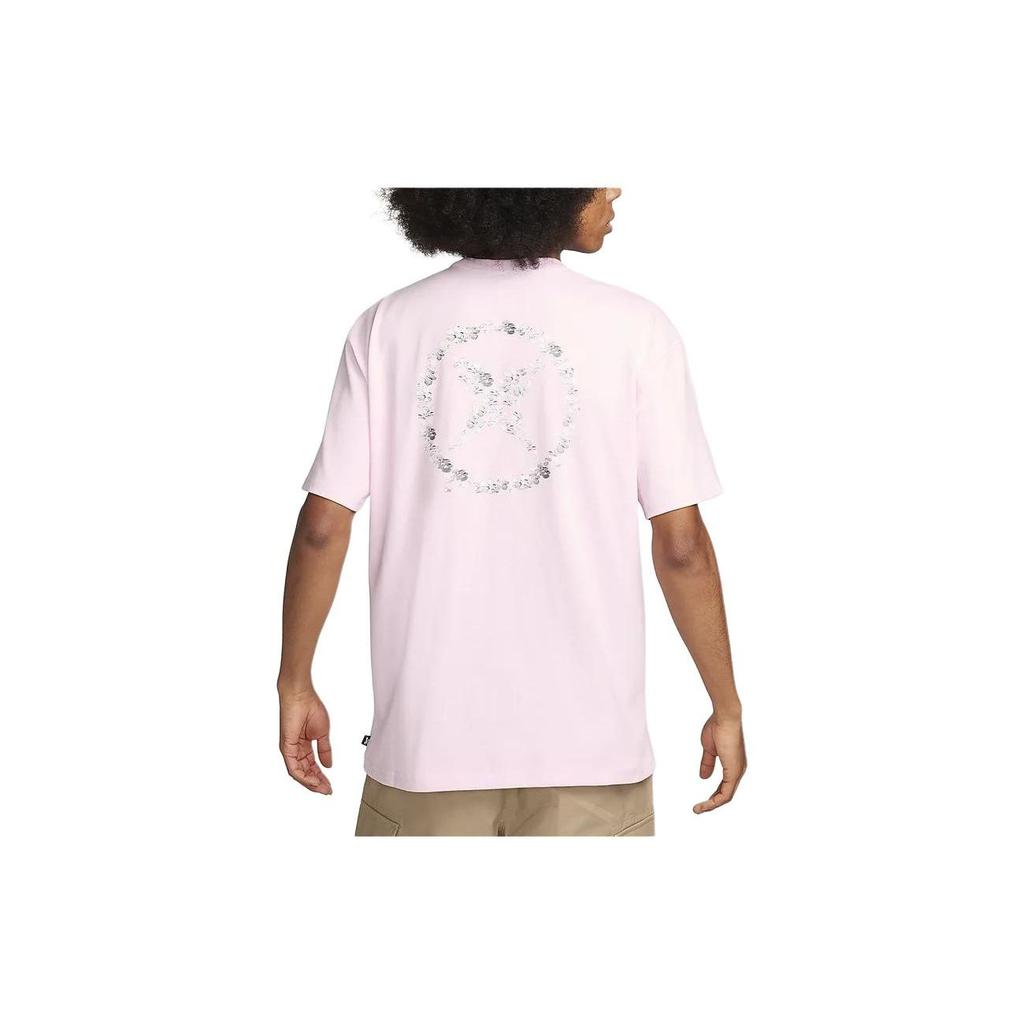 Nike Sb Solid Color Crew Neck Casual Short Sleeve T-Shirt Men Tops Pink FQ3722-663