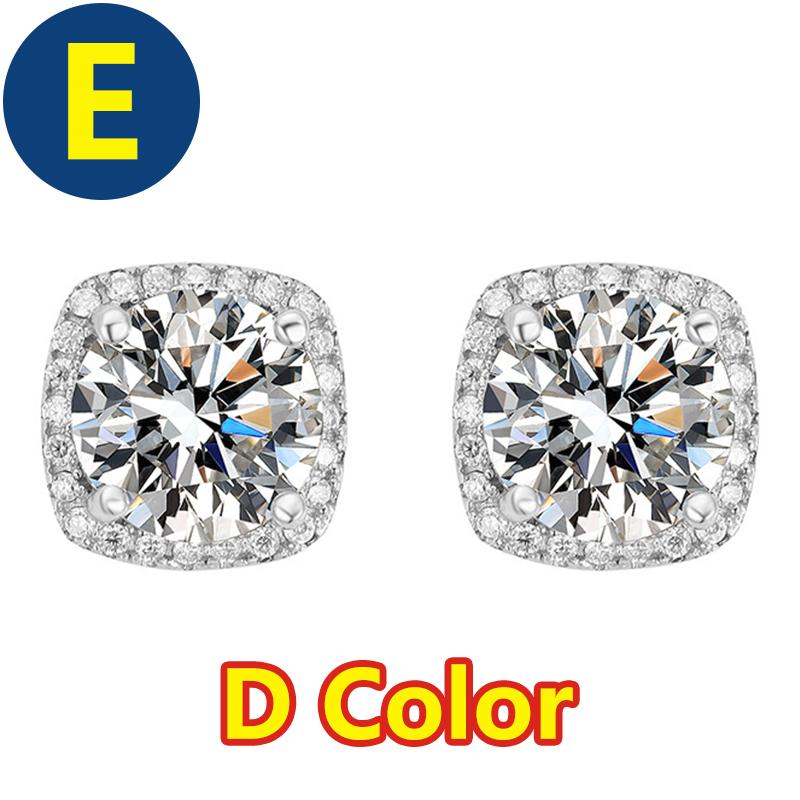 Moissanite Stud Earrings for Women Purple/Green Women Moissanite Stud Earrings No Ear Holes Women's Moissanite Magnet Earring