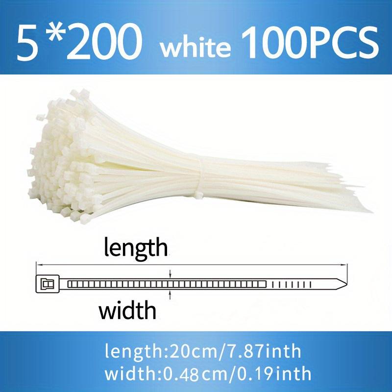 1PACK/100pcs  self-locking nylon cable cable tie, cable tie fixing plastic tie, cable tie, white/black