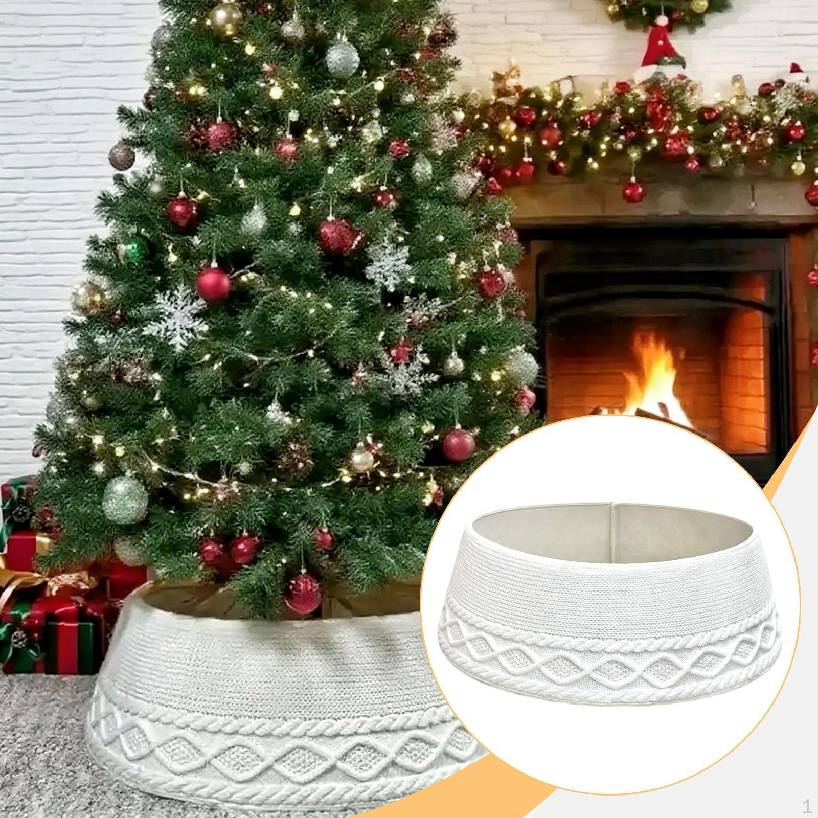 

71 см Вязаная Рождественская Елка Праздничная для Большинства Стандартных Искусственных Елок Ручной Работы Растягивающаяся белый