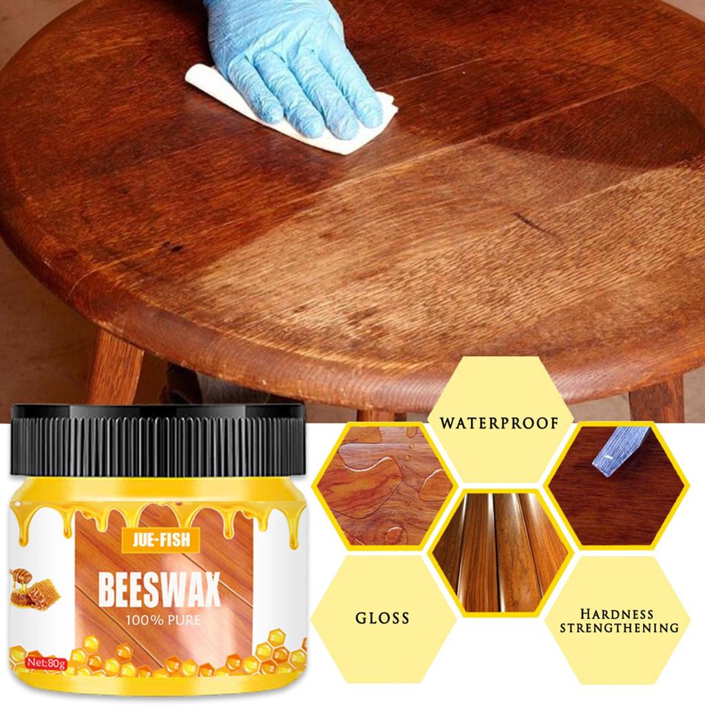All-in-One Beeswax Wood Care Wax: Cleans, Polishes, and Restores Furniture & Floors
