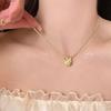 Simple Temperament Golden Beanie Necklace Female