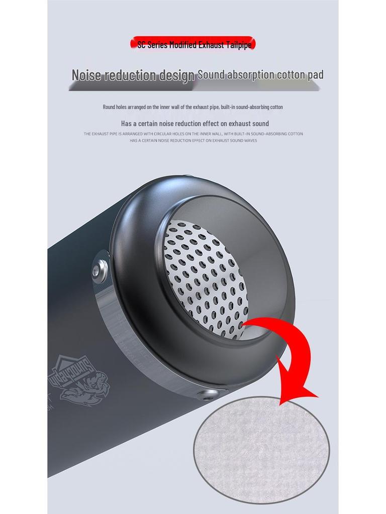 Universal Motorcycle Exhaust for Yamaha, Kawasaki, Honda, CFMOTO 450: SC Street-blasting Full System for Racing