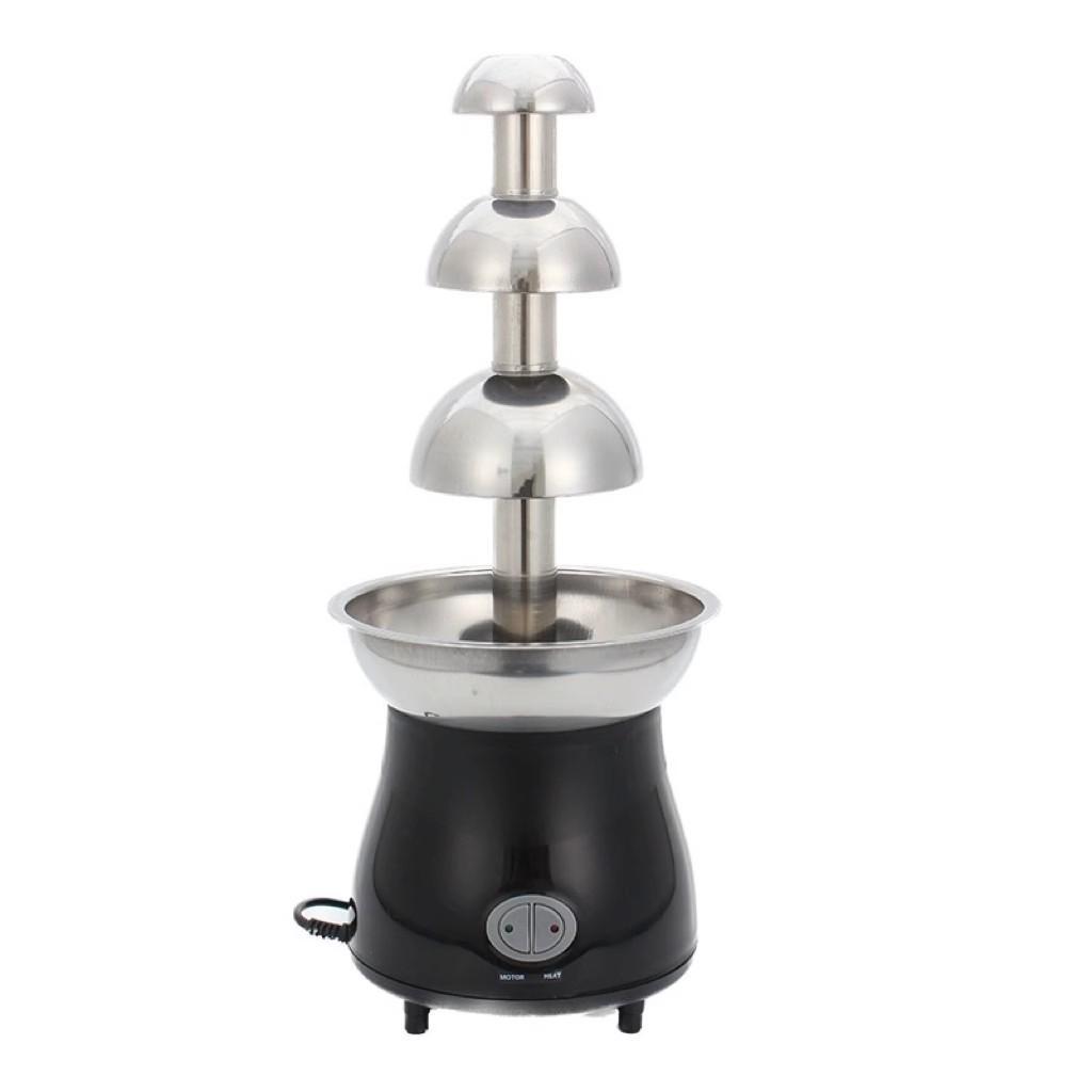 Stainless Steel Three-Tier Chocolate Fountain for Events and Home Use US Plug 110V чёрный