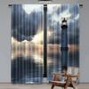 Lighthouse Curtains Lighthouse Dark Print Drapes Room Darkening Window Curtains Home Decor,Rod Pocket Blackout Curtains Bedroom