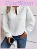 Minimalist Womens Pullover Hoodie With V Neck And Color Block Design For Casual Wear