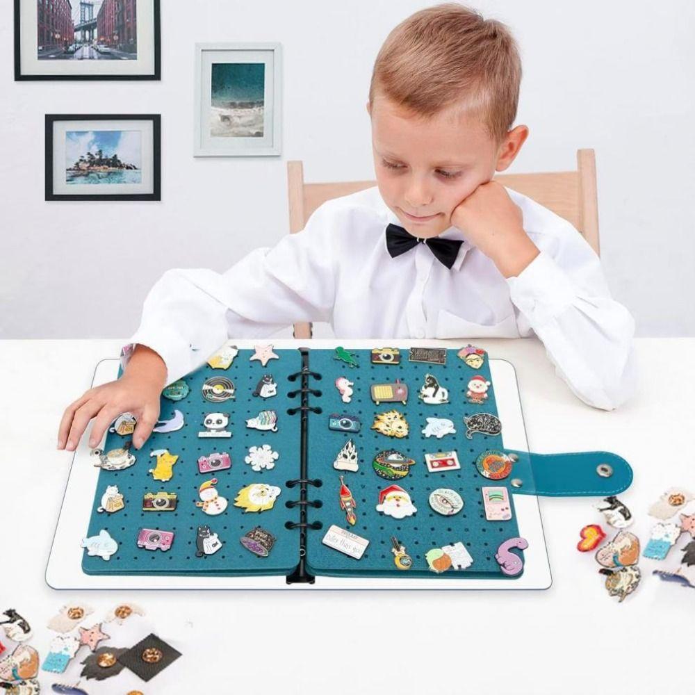 Space Saving Felt Brooch Storage Book Dust-proof Badge Charms Organizer Home Accessory