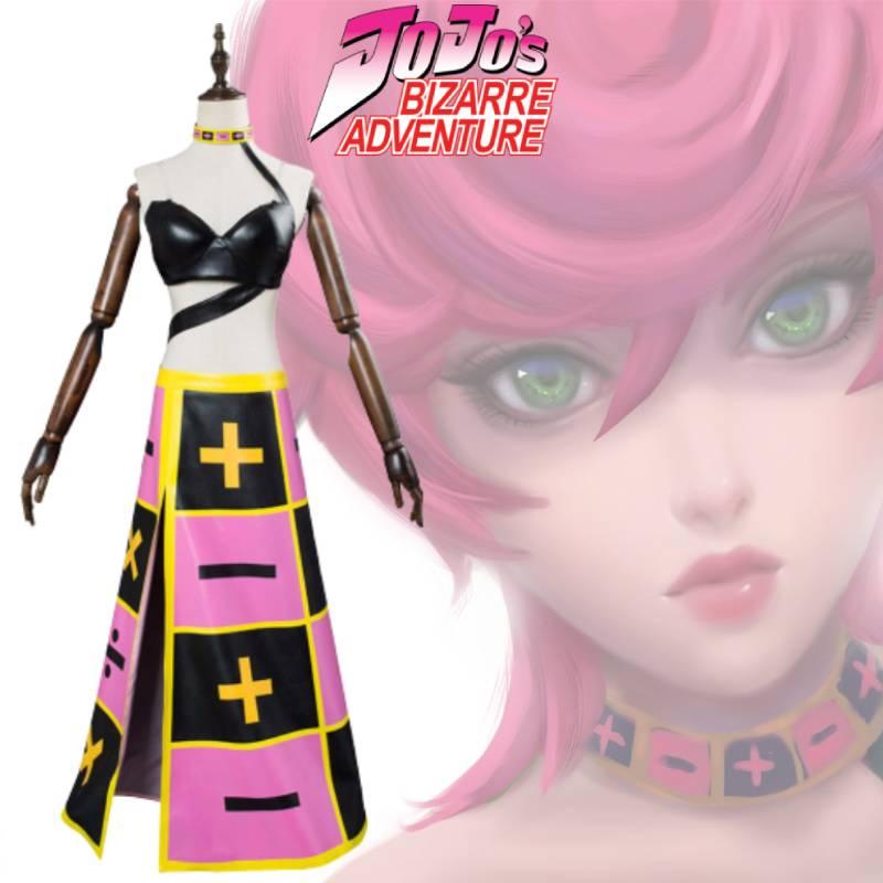 Adventure Jojos Bizarre Trish Una Cosplay Suit Soft Cotton Fabric Fans Gift