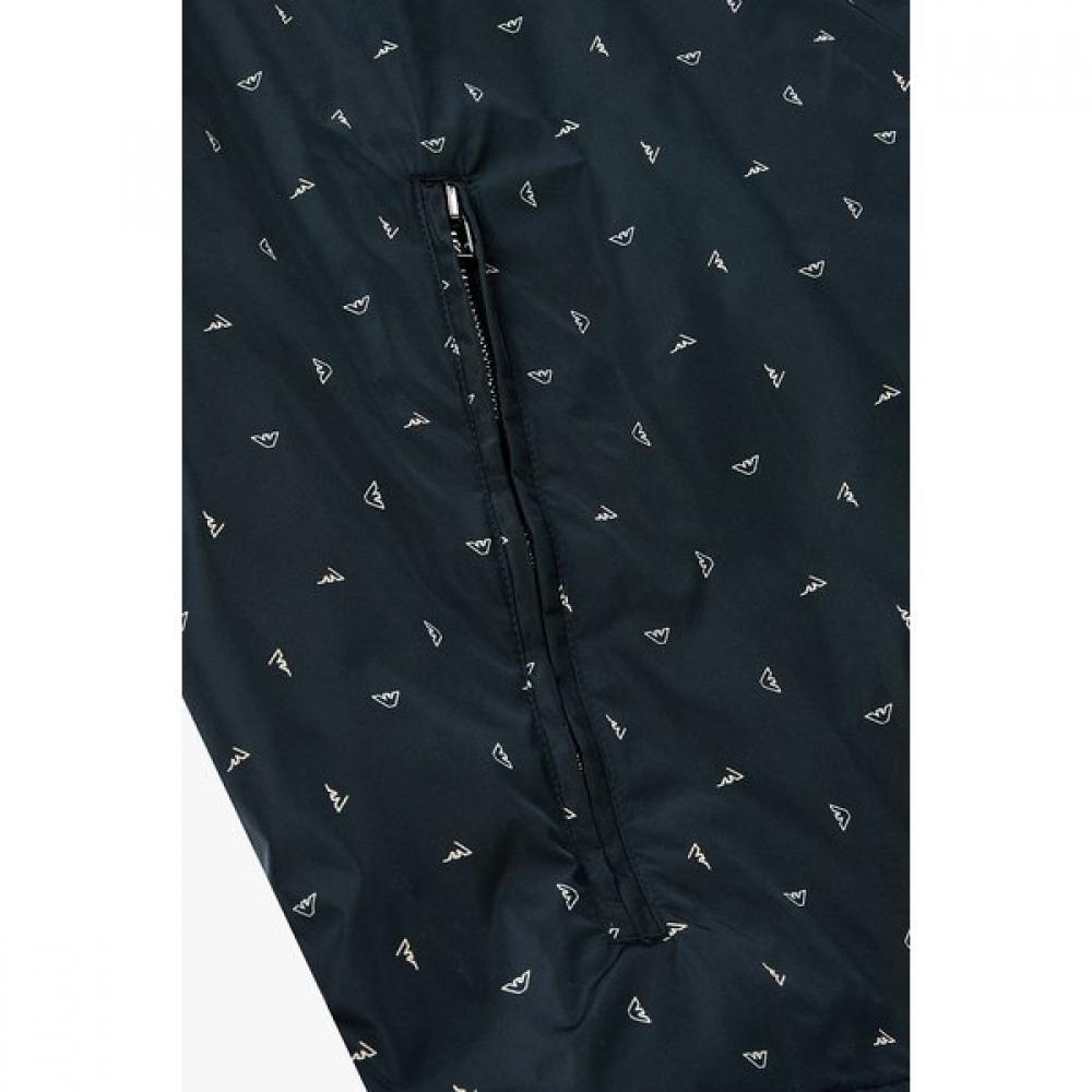 Emporio Armani Men S Eagle Pattern Nylon Hood Jacket A516110031