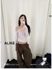 Women's Korean Style Twisted One-Shoulder Slim Fit Long Sleeve Knit Top