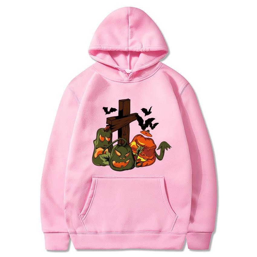 2025 Autumn/Winter New Halloween Pumpkin Printed Hoodie Men's Fashion Warm Sweatshirt Casual Street Wear Fashion Warm Hoodie